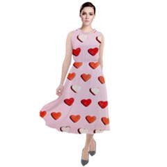 Lolly Candy  Valentine Day Round Neck Boho Dress by artworkshop