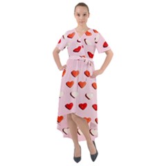 Lolly Candy  Valentine Day Front Wrap High Low Dress by artworkshop