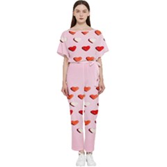 Lolly Candy  Valentine Day Batwing Lightweight Chiffon Jumpsuit by artworkshop