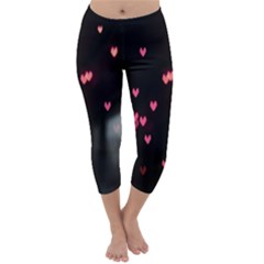 Love Valentine s Day Capri Winter Leggings  by artworkshop