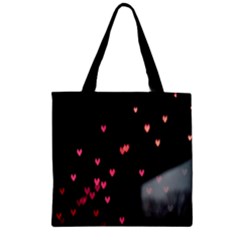 Love Valentine s Day Zipper Grocery Tote Bag