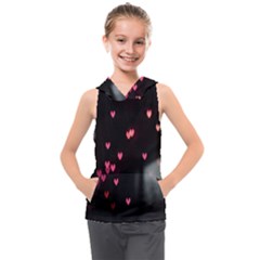 Love Valentine s Day Kids  Sleeveless Hoodie by artworkshop