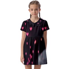 Love Valentine s Day Kids  Asymmetric Collar Dress by artworkshop