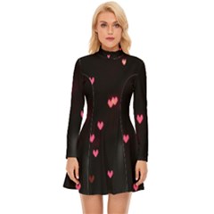 Love Valentine s Day Long Sleeve Velour Longline Dress by artworkshop