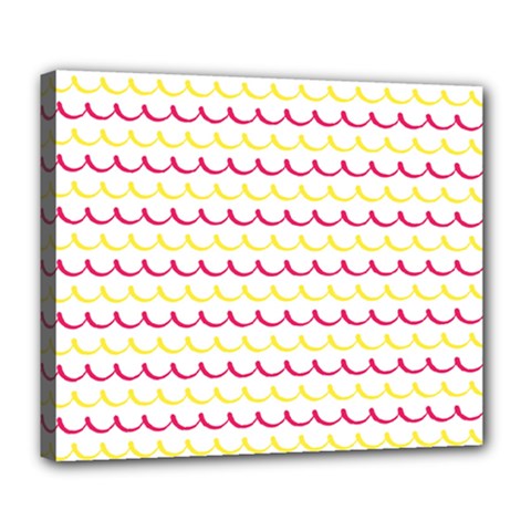 Pattern Waves Deluxe Canvas 24  X 20  (stretched) by artworkshop