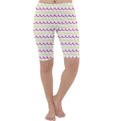 Pattern Waves Cropped Leggings  by artworkshop