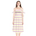 Pattern Waves Shoulder Tie Bardot Midi Dress View1