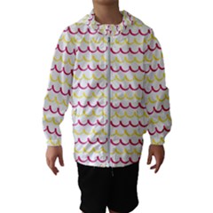 Pattern Waves Kids  Hooded Windbreaker by artworkshop