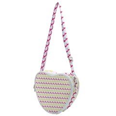 Pattern Waves Heart Shoulder Bag by artworkshop