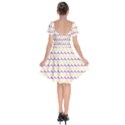 Pattern Waves Short Sleeve Bardot Dress View2