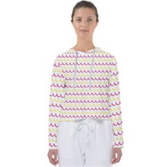 Pattern Waves Women s Slouchy Sweat by artworkshop