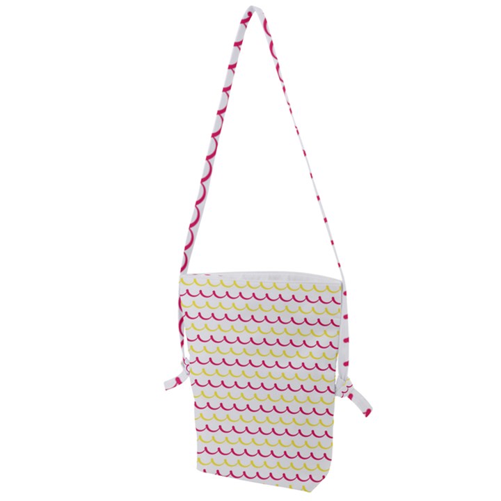 Pattern Waves Folding Shoulder Bag