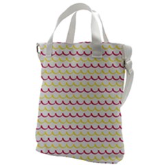 Pattern Waves Canvas Messenger Bag by artworkshop