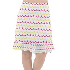 Pattern Waves Fishtail Chiffon Skirt by artworkshop