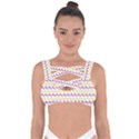 Pattern Waves Bandaged Up Bikini Top View1