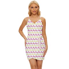 Pattern Waves Wrap Tie Front Dress by artworkshop