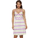 Pattern Waves V-Neck Pocket Summer Dress  View1