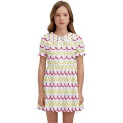 Pattern Waves Kids  Sweet Collar Dress by artworkshop