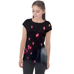 Love Valentine s Day Cap Sleeve High Low Top by artworkshop