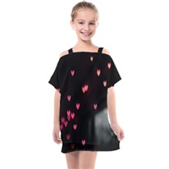 Love Valentine s Day Kids  One Piece Chiffon Dress by artworkshop