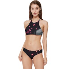 Love Valentine s Day Banded Triangle Bikini Set by artworkshop