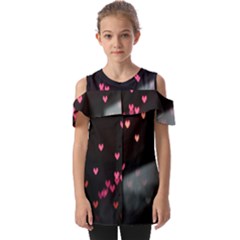 Love Valentine s Day Fold Over Open Sleeve Top