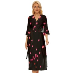 Love Valentine s Day Midsummer Wrap Dress by artworkshop