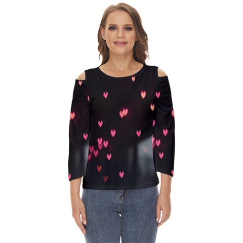 Love Valentine s Day Cut Out Wide Sleeve Top by artworkshop