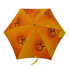 Wallpaper Liquid Bubbles Macro Orange Bright Mini Folding Umbrellas by artworkshop