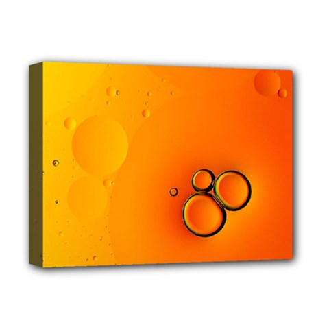 Wallpaper Liquid Bubbles Macro Orange Bright Deluxe Canvas 16  X 12  (stretched)  by artworkshop