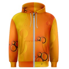 Wallpaper Liquid Bubbles Macro Orange Bright Men s Zipper Hoodie by artworkshop