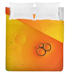 Wallpaper Liquid Bubbles Macro Orange Bright Duvet Cover Double Side (queen Size) by artworkshop