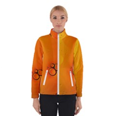 Wallpaper Liquid Bubbles Macro Orange Bright Women s Bomber Jacket by artworkshop