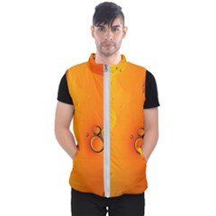 Wallpaper Liquid Bubbles Macro Orange Bright Men s Puffer Vest by artworkshop