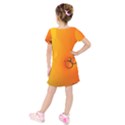 Wallpaper Liquid Bubbles Macro Orange Bright Kids  Short Sleeve Velvet Dress View2