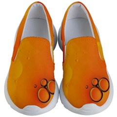 Wallpaper Liquid Bubbles Macro Orange Bright Kids Lightweight Slip Ons by artworkshop