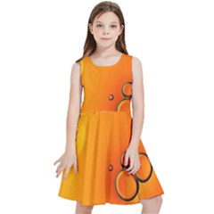 Wallpaper Liquid Bubbles Macro Orange Bright Kids  Skater Dress by artworkshop