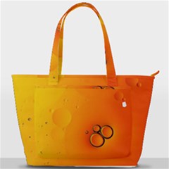 Wallpaper Liquid Bubbles Macro Orange Bright Back Pocket Shoulder Bag  by artworkshop