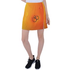 Wallpaper Liquid Bubbles Macro Orange Bright Tennis Skirt by artworkshop