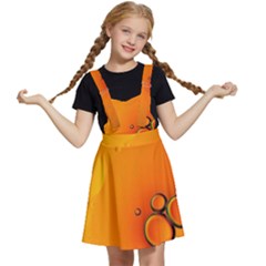 Wallpaper Liquid Bubbles Macro Orange Bright Kids  Apron Dress by artworkshop