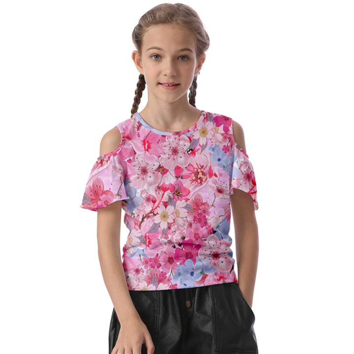 Angelica Floral  Kids  Butterfly Cutout Tee