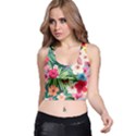 Tropical Summer  Racer Back Crop Top View1