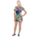 Tropical Summer  Short Sleeve Asymmetric Mini Dress View2