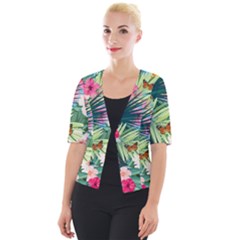 Tropical Summer  Cropped Button Cardigan by PollyParadiseBoutique7