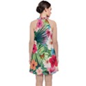 Tropical Summer  Velvet Halter Neckline Dress  View2