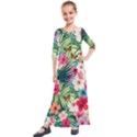 Tropical Summer  Kids  Quarter Sleeve Maxi Dress View1