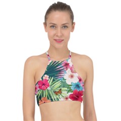 Tropical Summer  Racer Front Bikini Top by PollyParadiseBoutique7