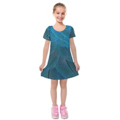 Beautiful Plumage Kids  Short Sleeve Velvet Dress by artworkshop