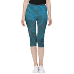 Beautiful Plumage Inside Out Lightweight Velour Capri Leggings  by artworkshop