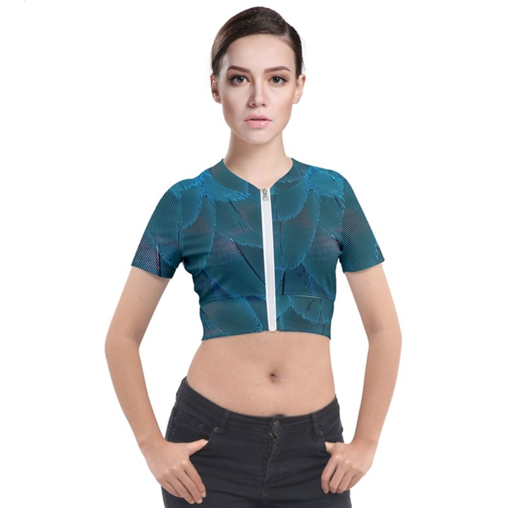 Beautiful Plumage Short Sleeve Cropped Jacket